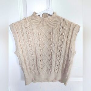 Vintage Woman Vest sweater Knitted patter